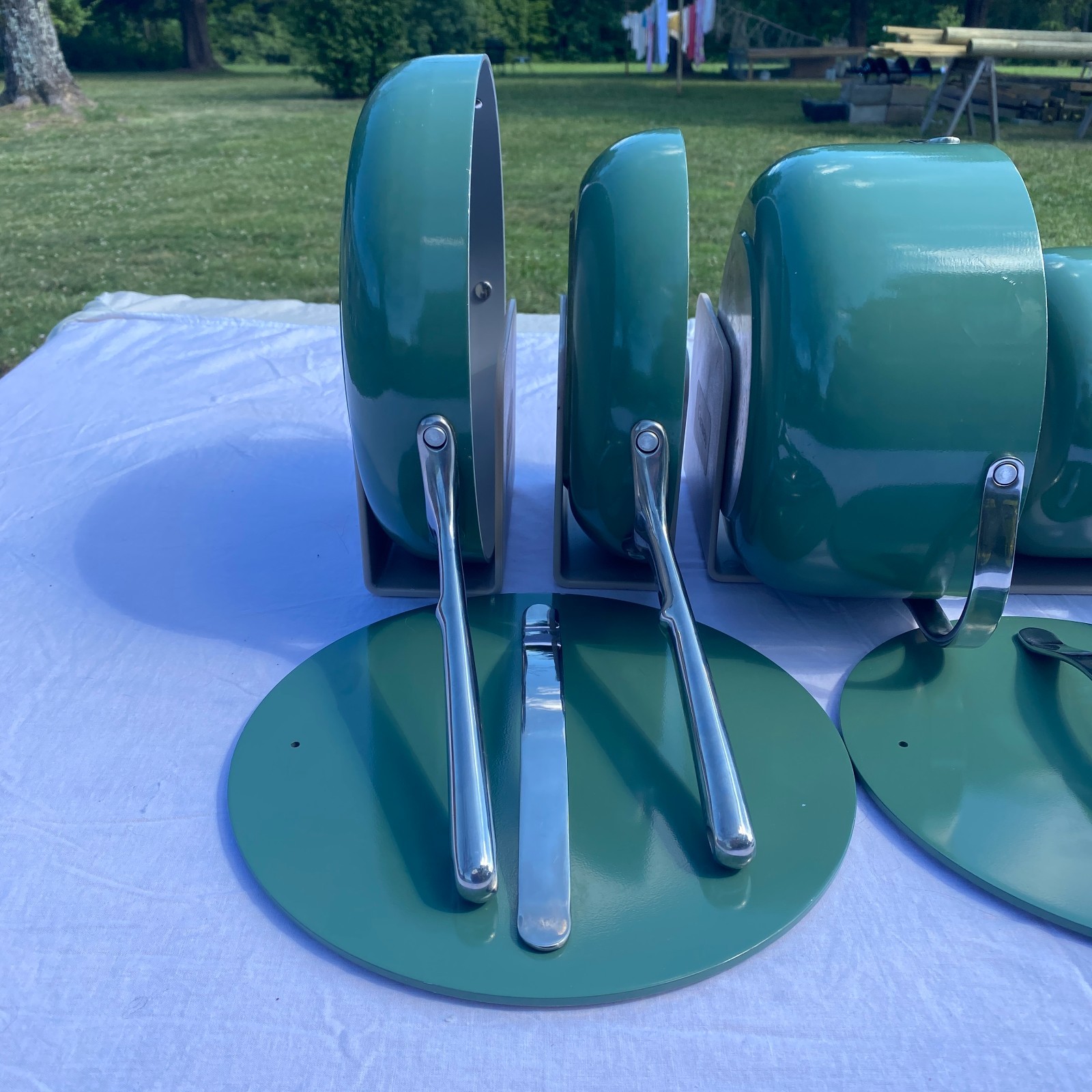 Caraway Non Stick Ceramic 15 pcs cookware set **Used- Read description** Sage