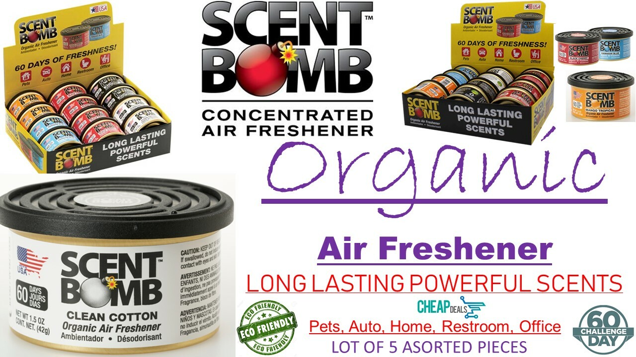 BUY 2 GET 1 FREE Scent Bomb 100% Concentrated Air Freshener 1oz, CAN, GEL DISK