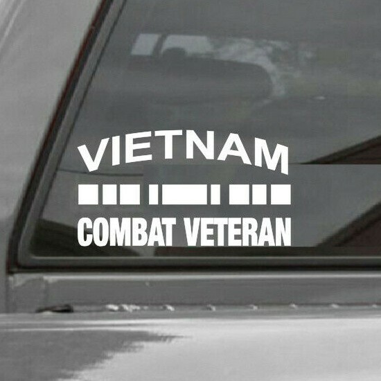 Vietnam Combat Veteran Vinyl Window Decal Sticker