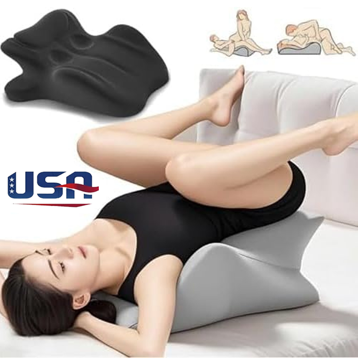 Sweet Spot Couple Pillow Couple Pillow Hip Pad Wedge Pillow Memory Foam 27°Angle