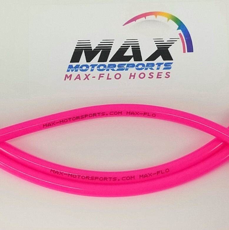 6’ x 1/8” (3.2mm) ID x 1/4” OD NEON PINK FUEL LINE GAS TUBE SMALL CARB VENT HOSE