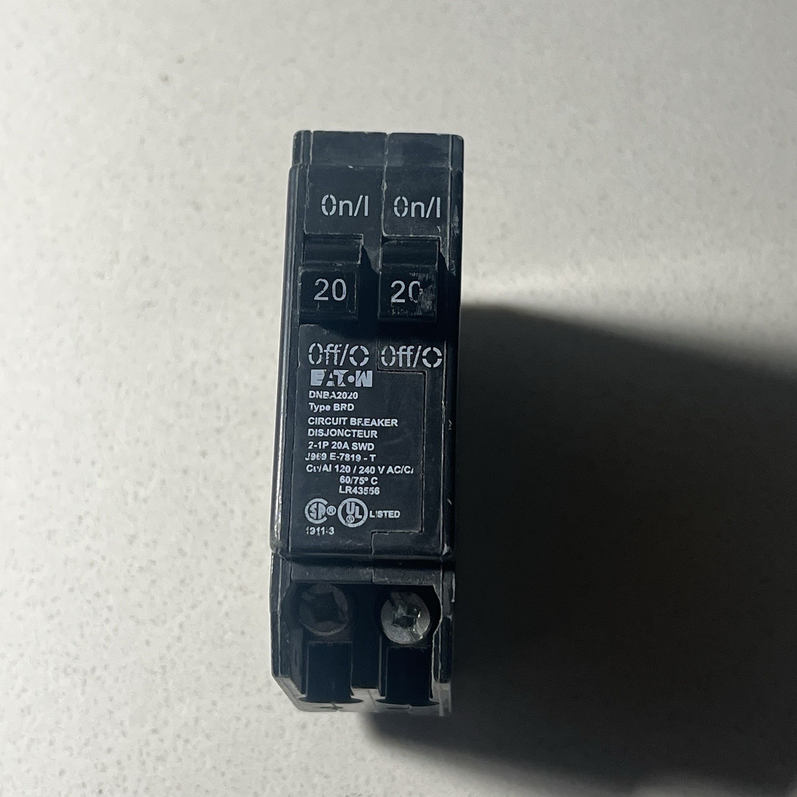 Eaton BRD DNB-A2020 20A 2-Pole AFCI Plug-In Branch Circuit Breaker New