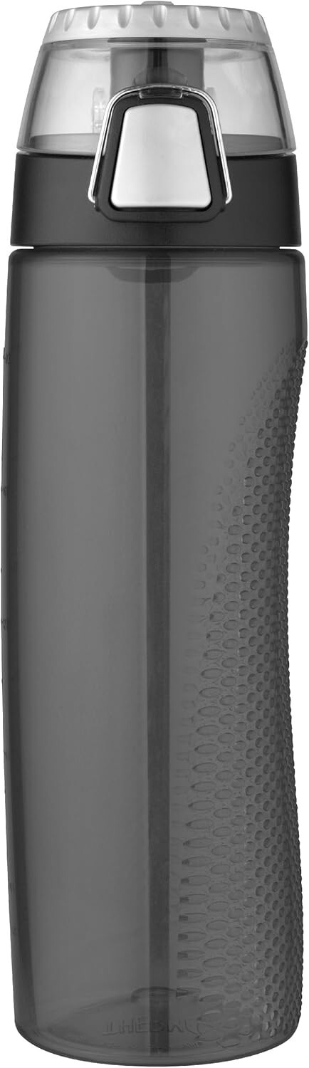 Thermos Intak 24 Oz Blue Hydration Bottle, Rotating Intake Meter, SMOKE, NEW