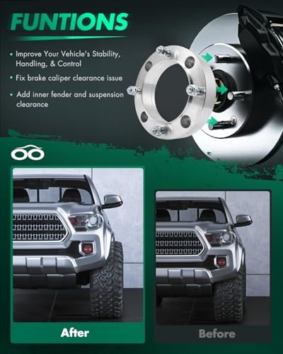 2Pcs Wheel Spacers 1.5 inch 4×156 Bore 131mm Studs 3/8 4 Lug Wheel Spacers
