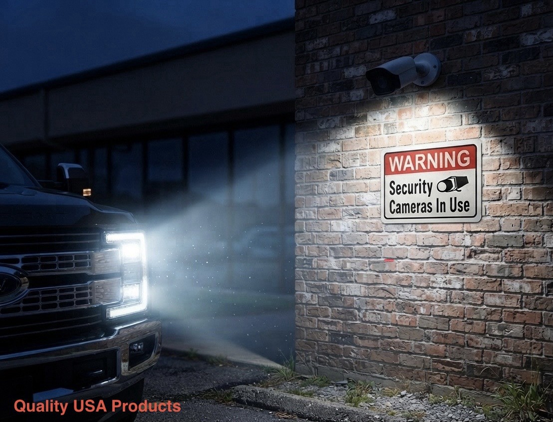 10×14 Inch Warning Security Cameras In Use Aluminum Metal Sign Thick Reflective