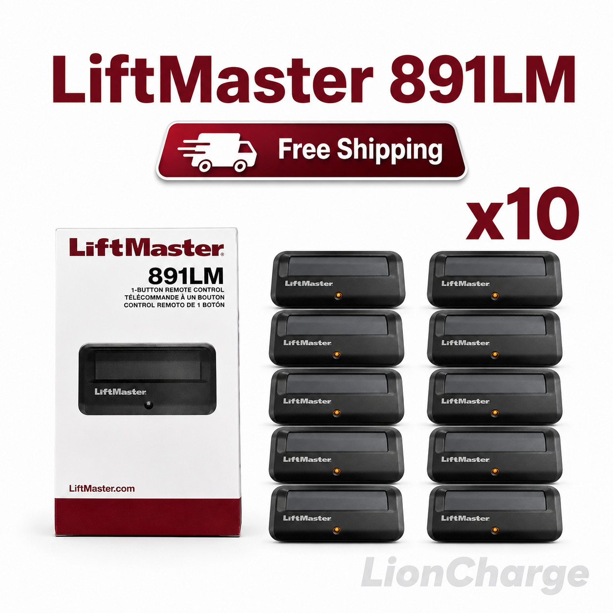 10x LiftMaster 891LM 1 Button Remote Control Garage Door Opener