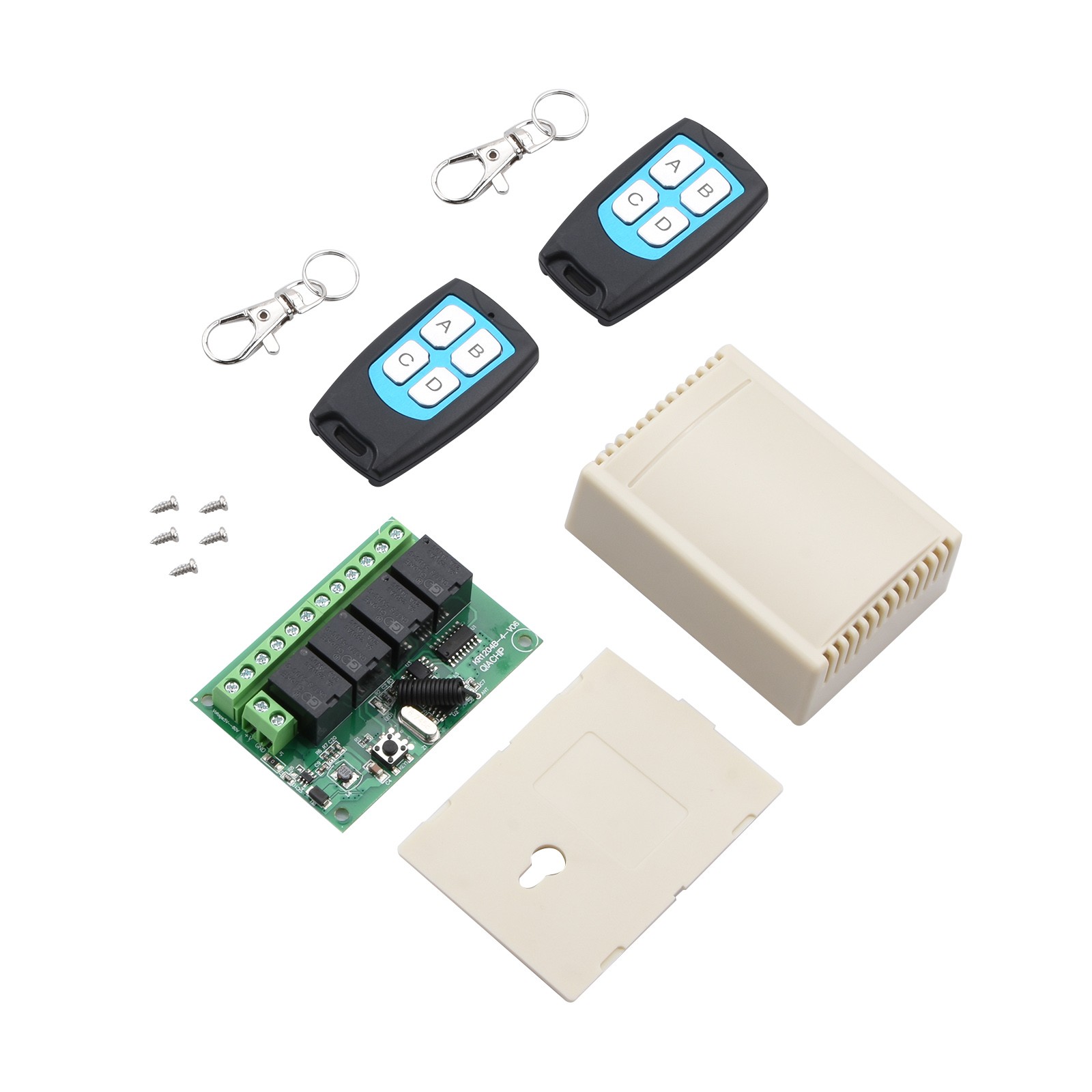 Brand New DC 4-Channel Wireless RF Remote Control Relay Switch With 2 Receiver