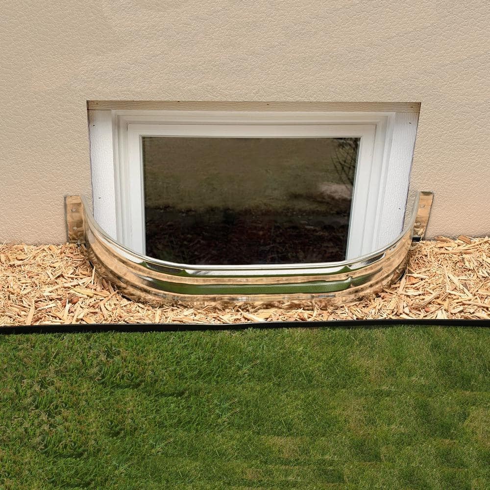 Steel Straight Area Window Well for Basement & Exterior 37 in. x 12 in. x 12 in.