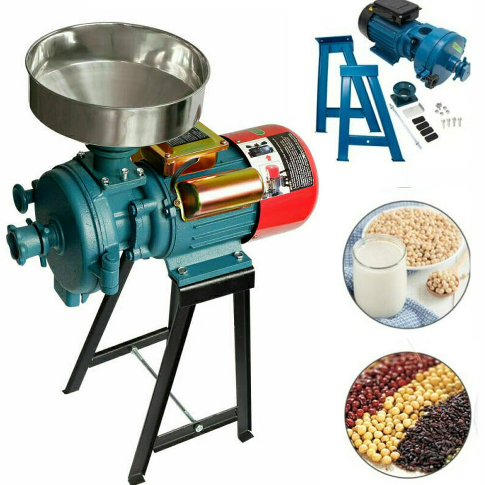 3000W Electric Grain Mill Grinder W/Switch Box Commercial Electric Dry Grinder