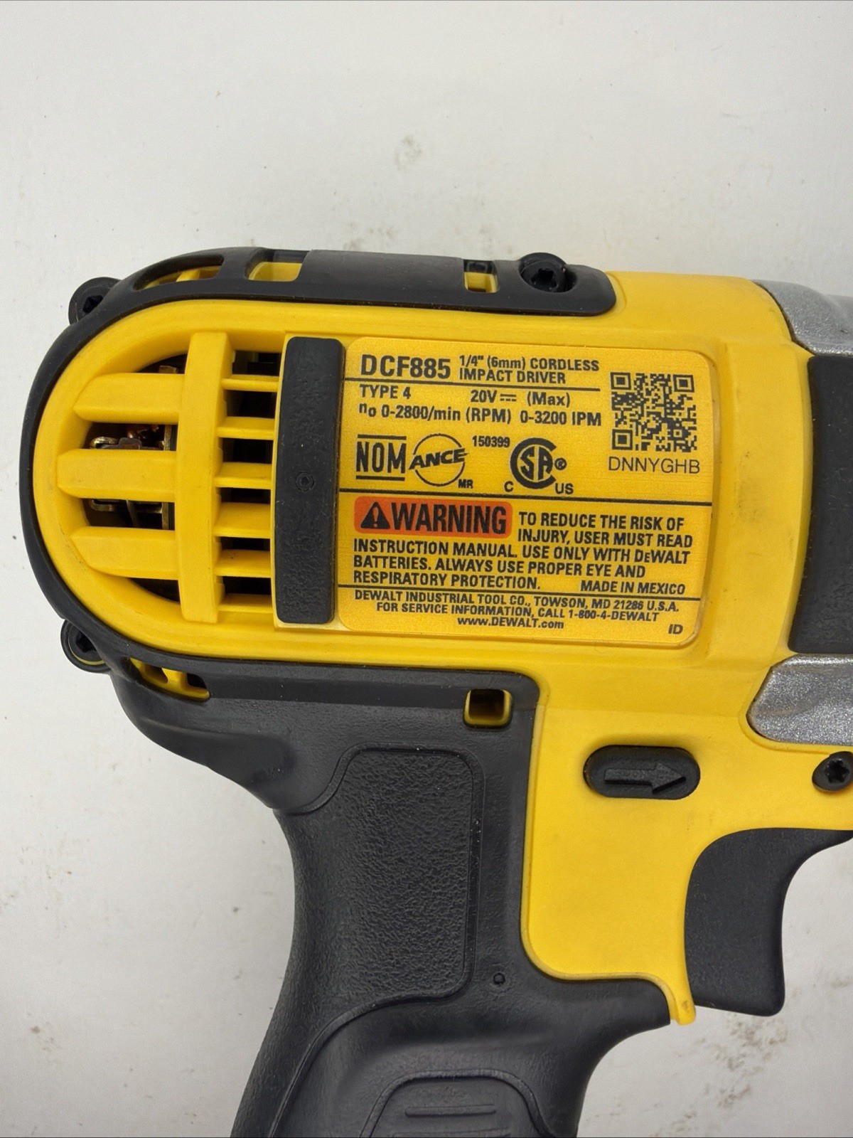 Dewalt DCF885 20V Cordless Drill 1/4″ Impact Driver MINT Tool WORKING