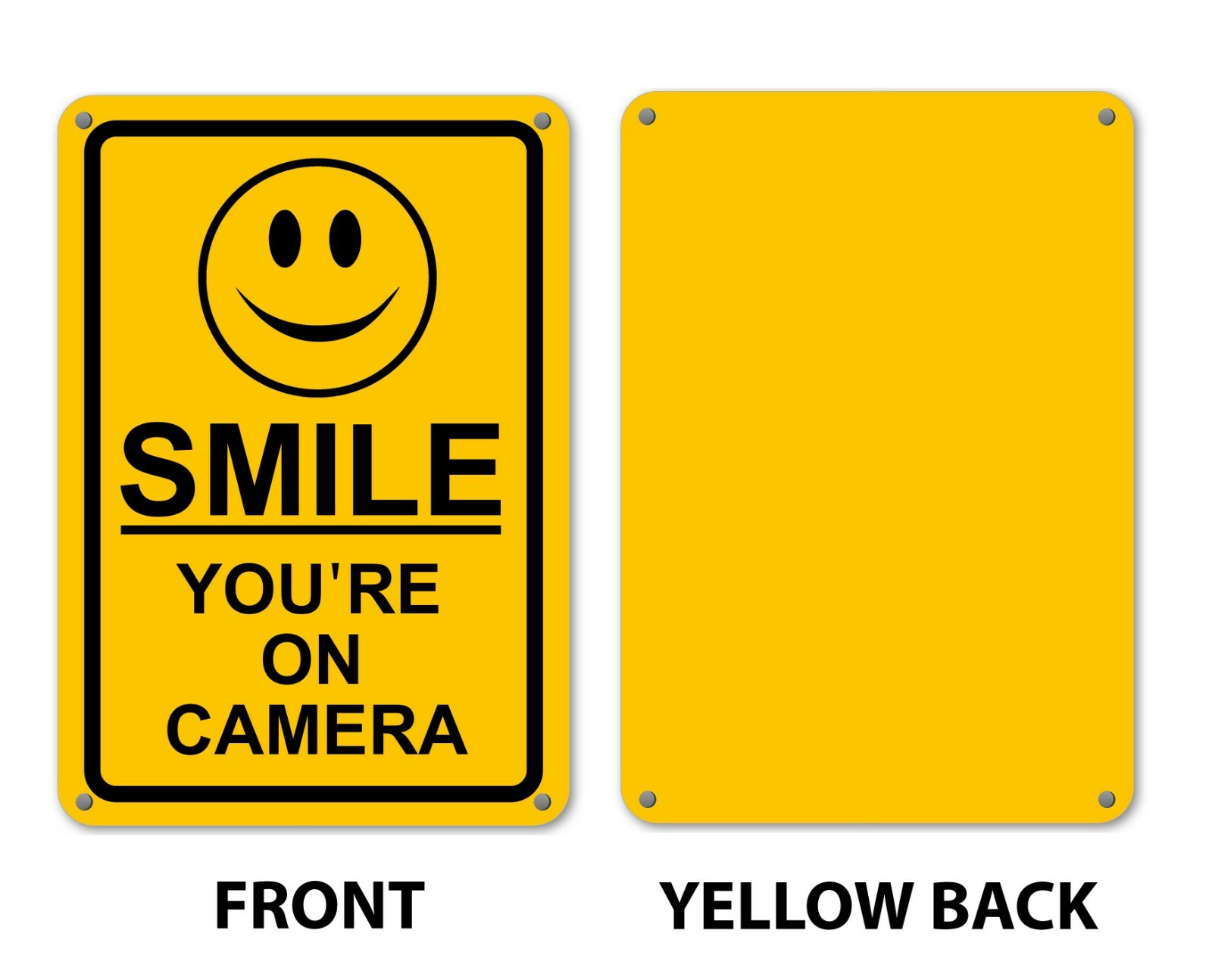 New Smile You’re on Camera Yellow Business Security Sign CCTV Video Surveillance