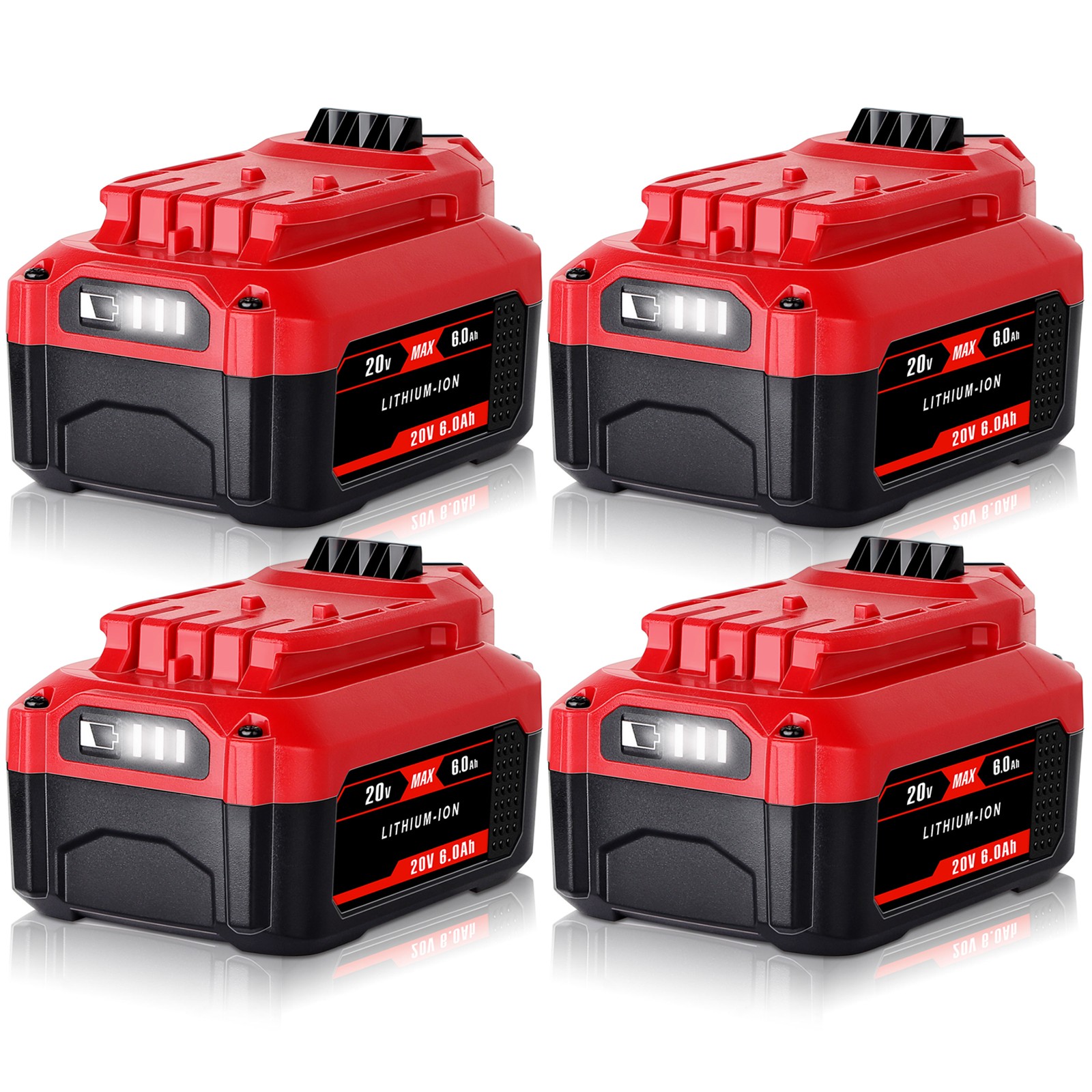 4PACK For Craftsman V20 20 Volt 6.0Ah MAX Li-ion Battery CMCB204 CMCB202 CMCB206