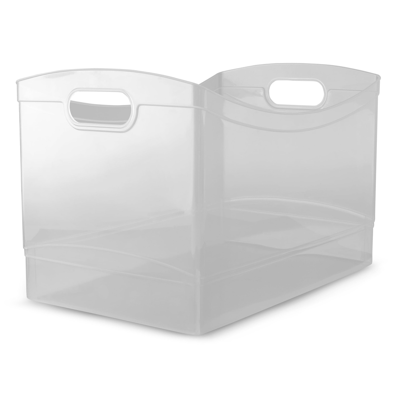 Clear Plastic Storage Bin with Handles, Multi-purpose Organizer 15.3×10.4×9.8in