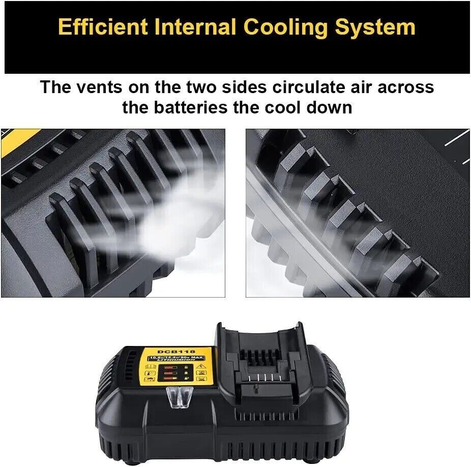 2Pack 9.0Ah for DeWalt FLEXVOLT 20V/60V MAX Battery Lithium-ion DCB609 &Charger