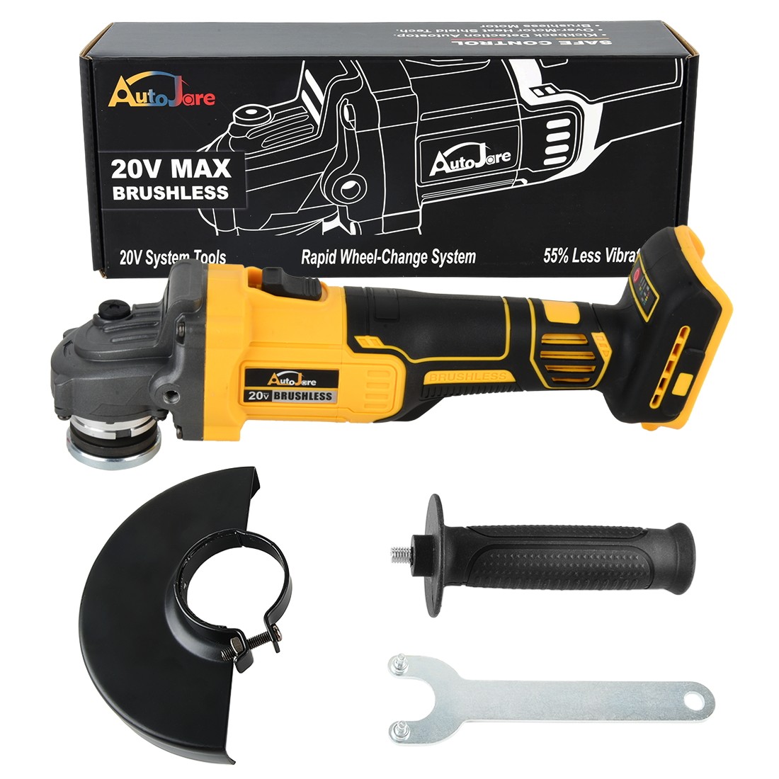 Cordless 4-1/2 Power Angle Grinder for Dewalt 20V Max Battery Brushless 9000 RPM