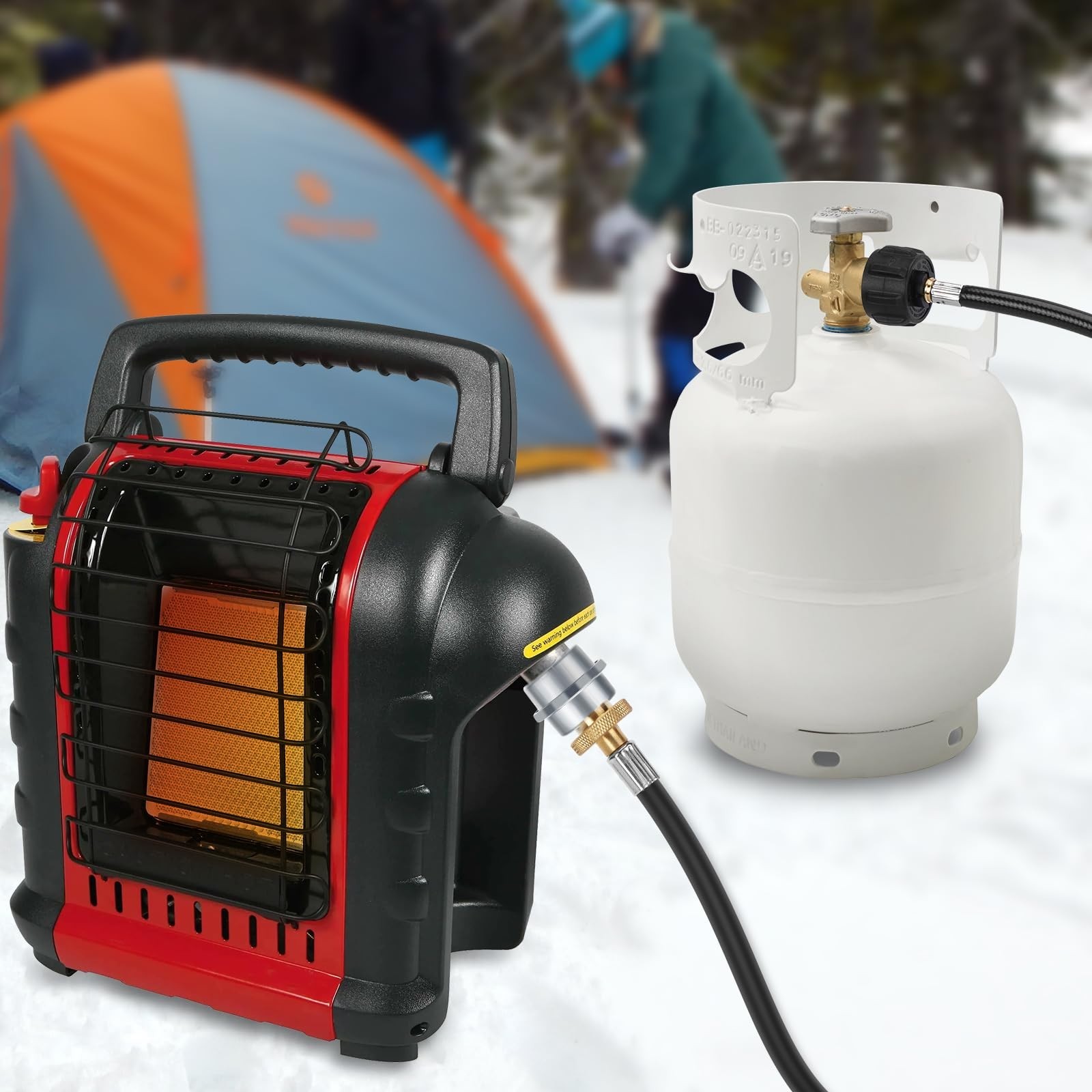 6FT Propane Adapter Hose and Propane Fuel Filter to 20-40lb Propane Tanks