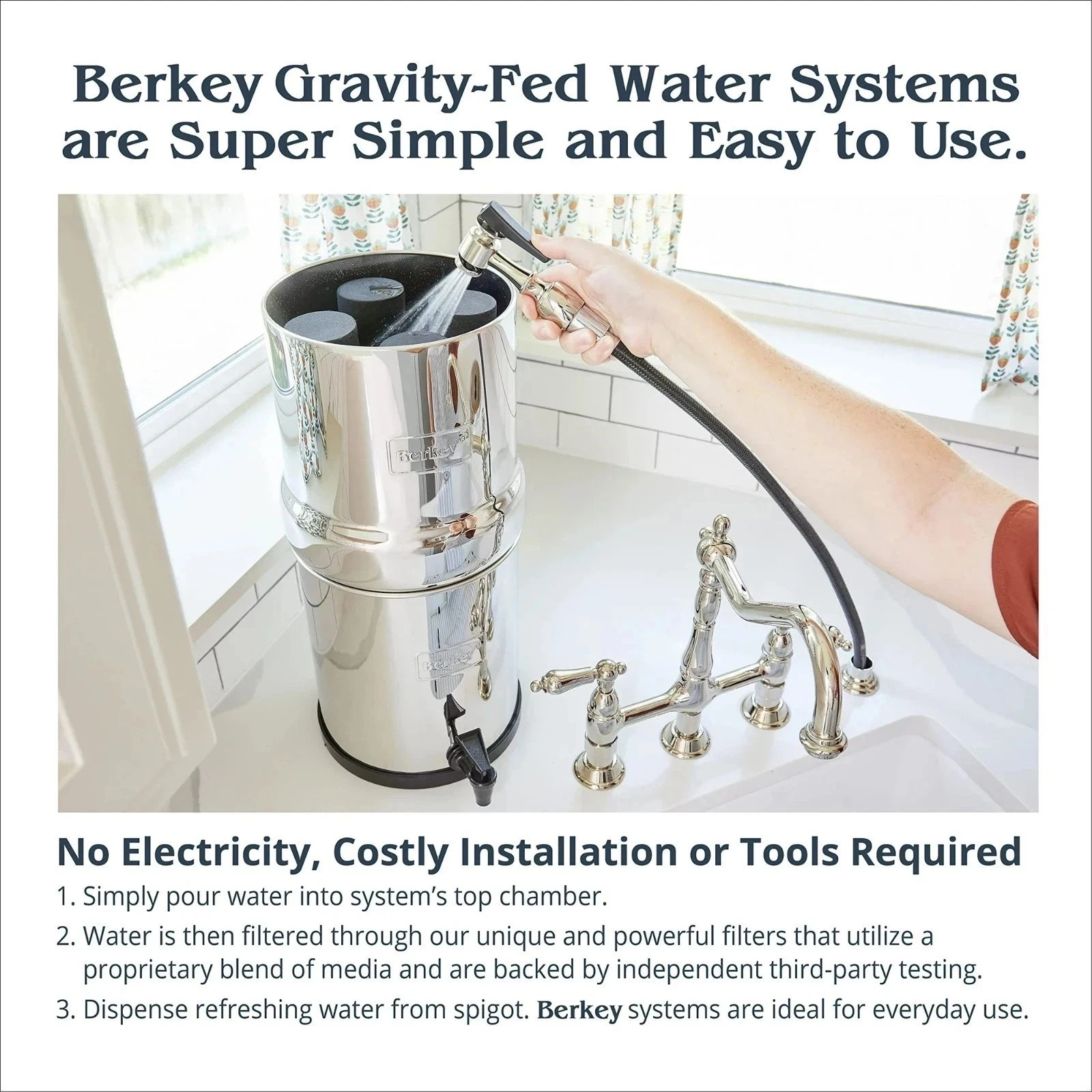 2-PK Berkey Authentic Black BB9-2 Water replacement Filters, Berkey Water System