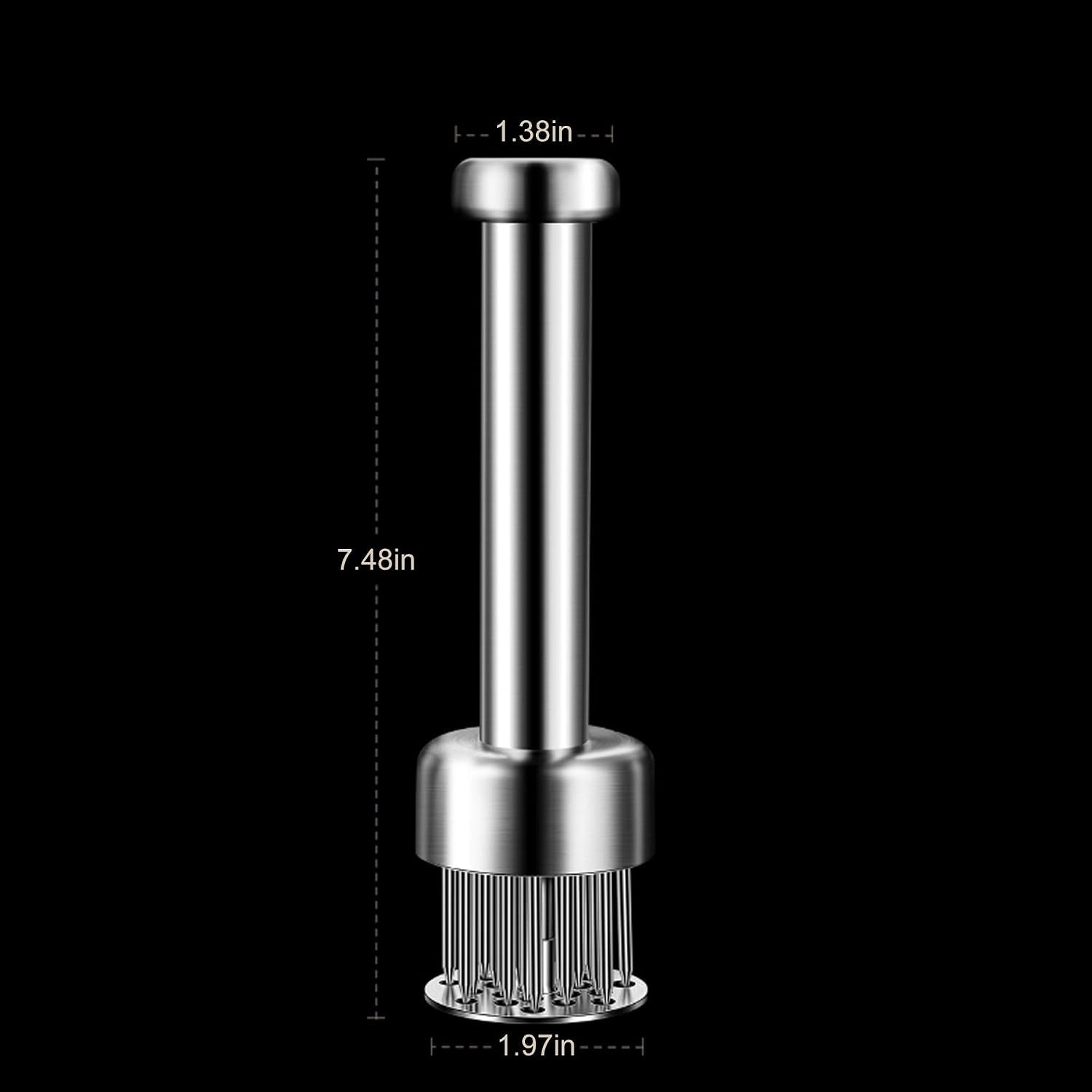 Stainless Steel Meat Tenderizer Tool, 21 Sharp Needles, Meat Piercing, Tender…