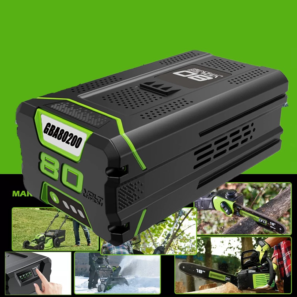FOR Greenworks 80V Lithium Ion 5.0Ah Rechargeable Li-ion Battery BAB727 GBA80200