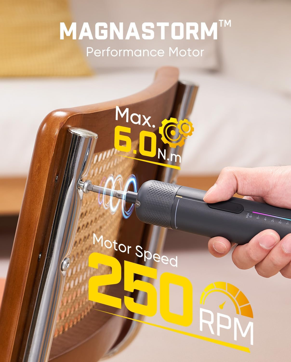 Fanttik S2 Pro Max Electric Screwdriver, Cordless Screwdriver Set, 7 Torque Sett