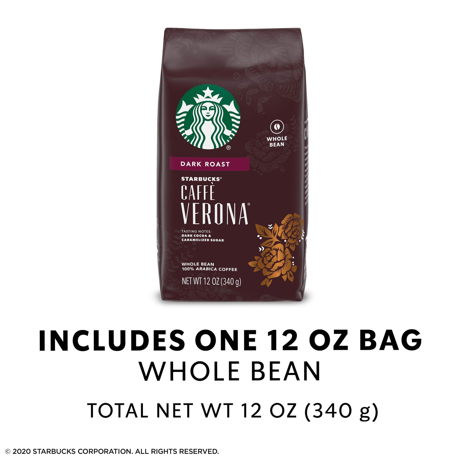 6 Pk Starbucks Caffe Verona Dark Roast Whole Bean Coffee 12 oz SEE DESCRIPTION