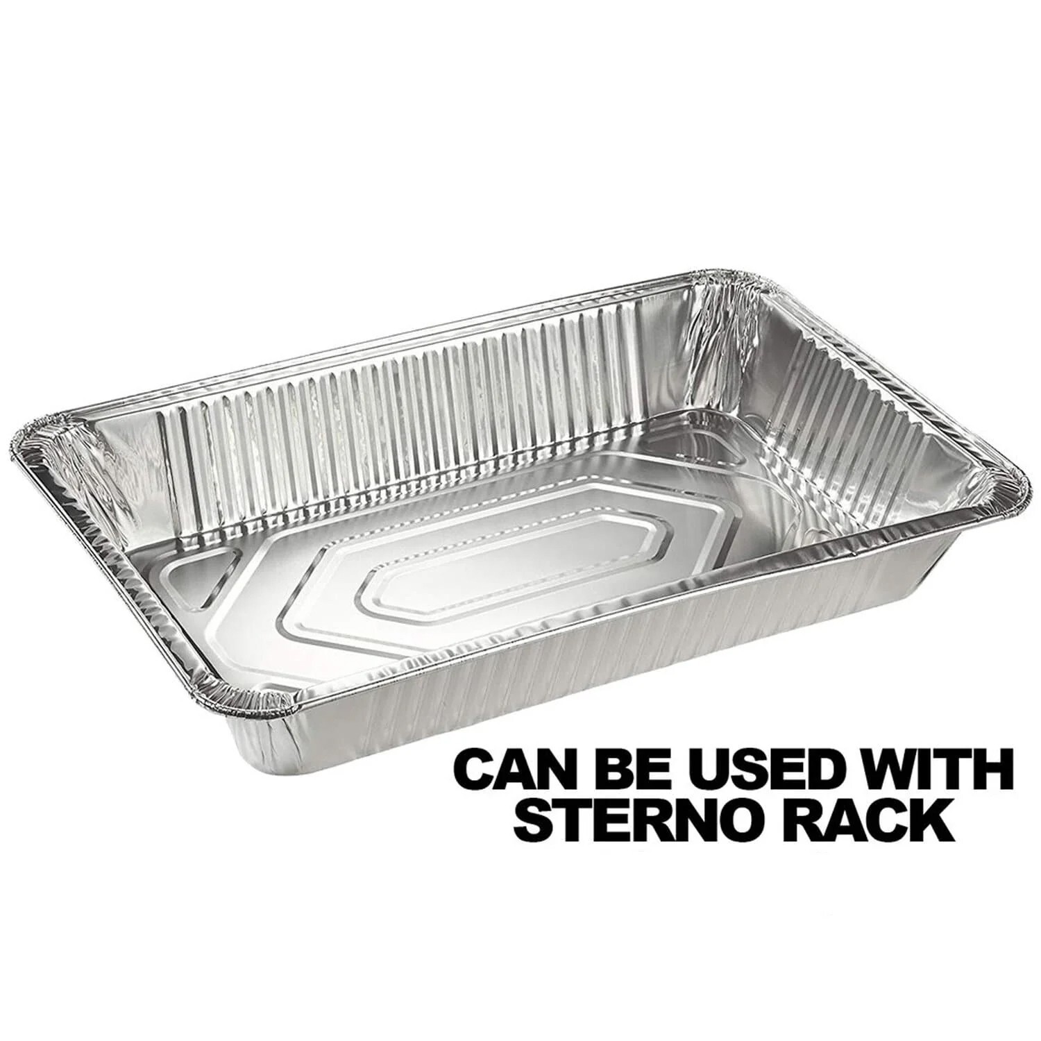 Aluminum Set of Pans Full Size Deep Foil Disposable Durable Large 18 X 14 X 3.5