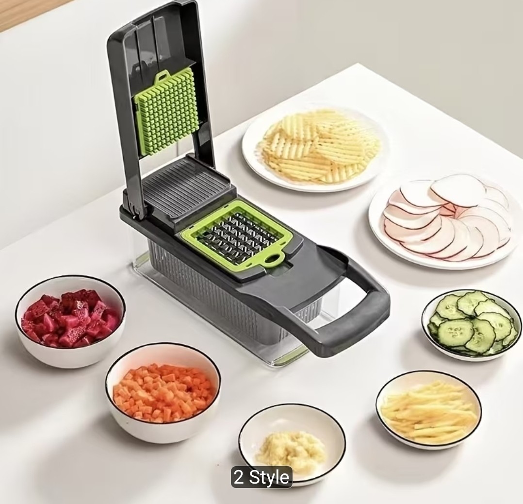 16-in-1 Multifunction Vegetable Chopper & Food Slicer – Kitchen Cutter, Dicer