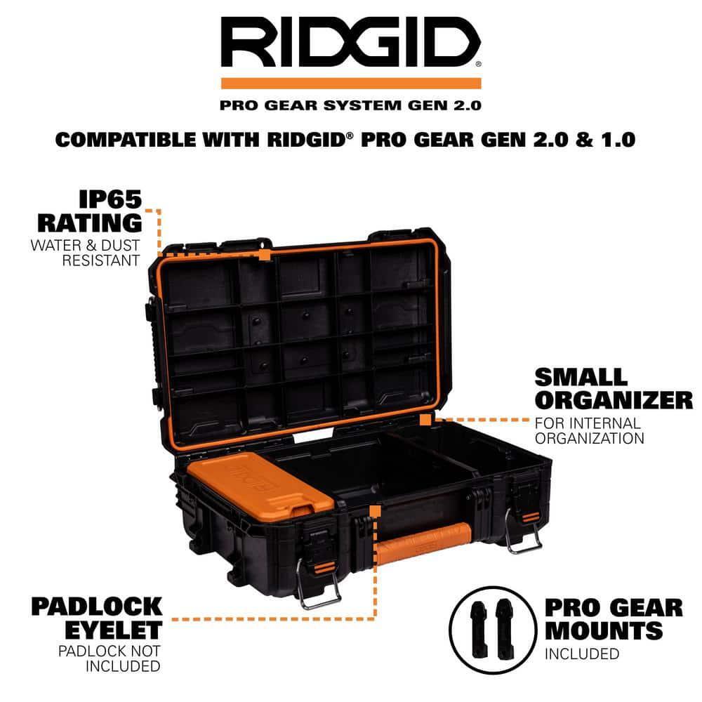 RIDGID 2.0 Pro Gear System Power Tool Case and Storage Tool Box