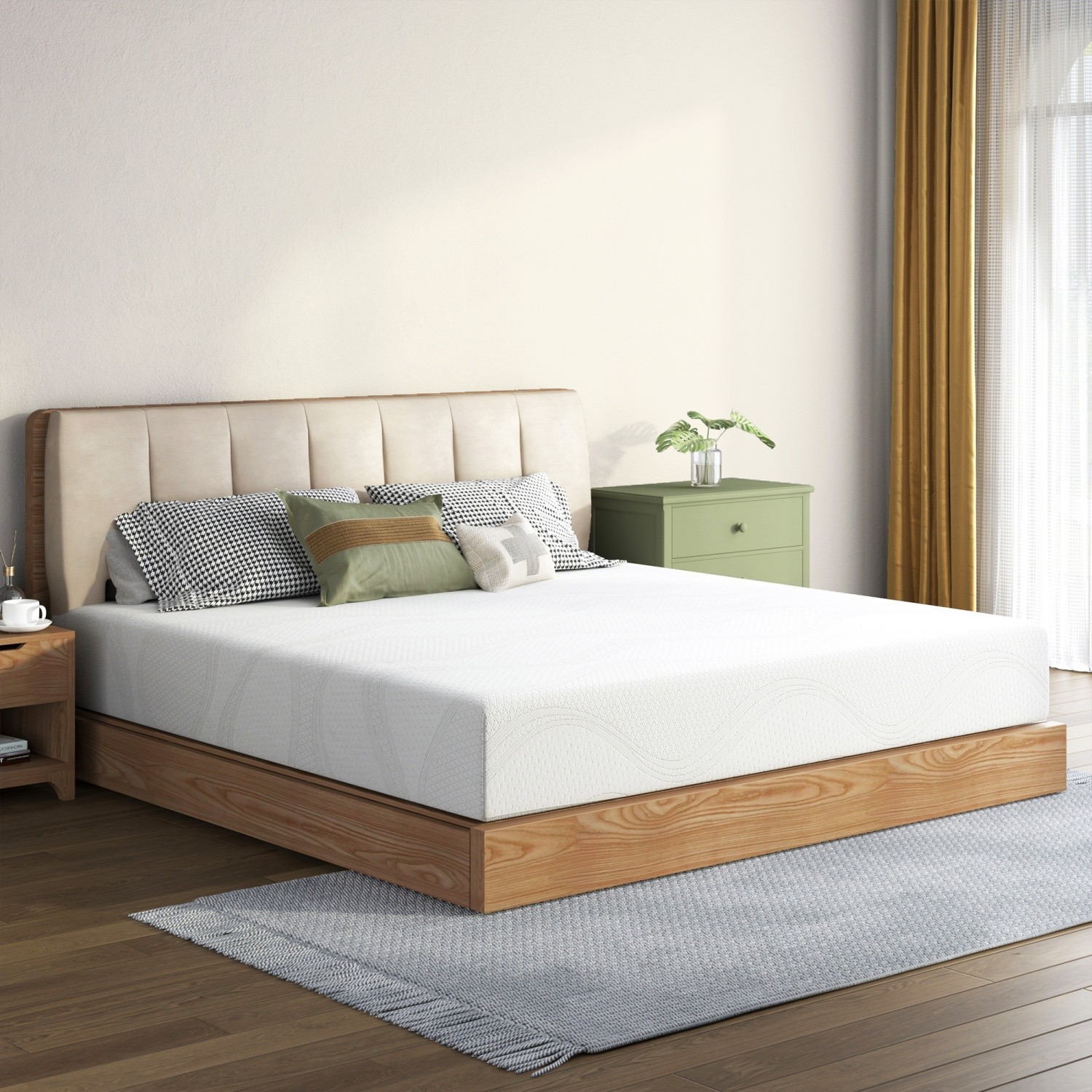 12″ Twin/Full/Queen/King Memory Foam Mattress Plush with Cooling Gel CertiPUR-US
