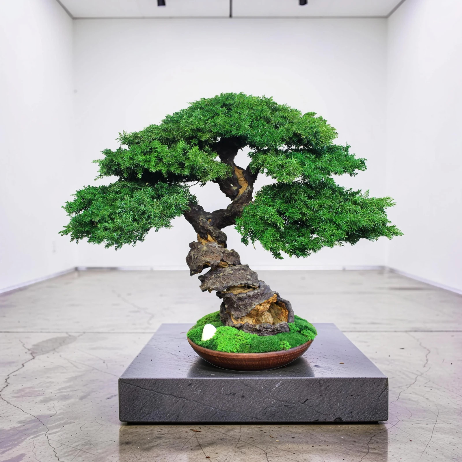 Preserved Juniper Bonsai – Handmade Interior Art Sculpture. 41 cm / 16,14″