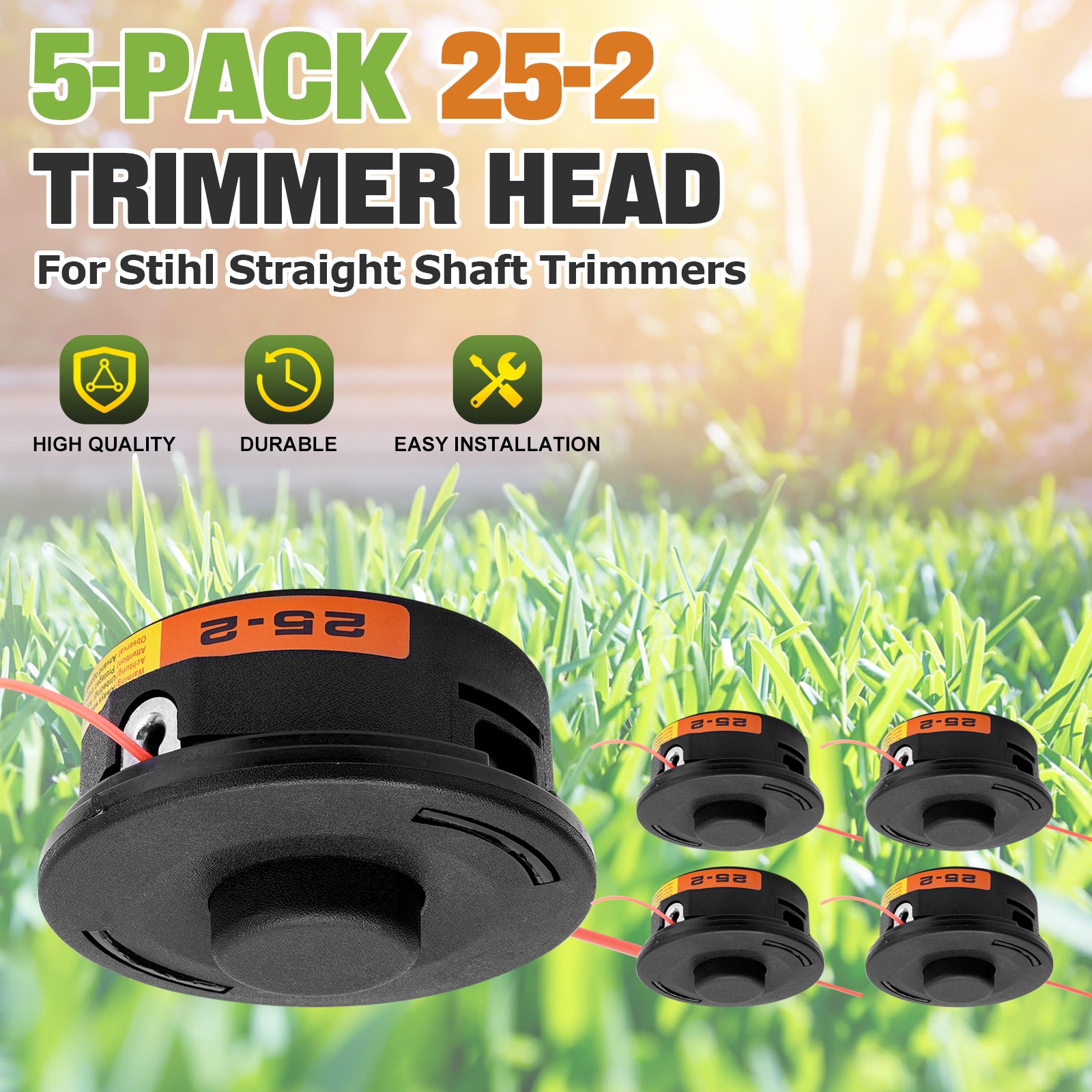5-Pack 25-2 Trimmer Head For Stihl FS55 55R 56RC 85 90 90R 110 110RX 120 130 131