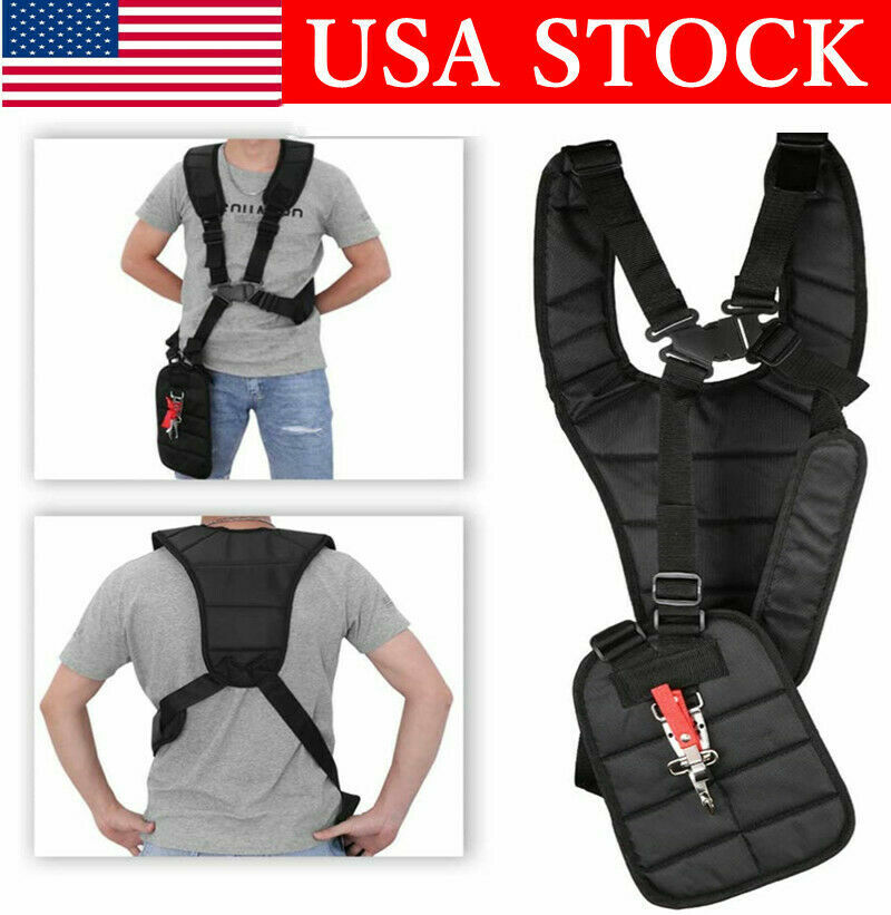 Double Shoulder Strimmer Padded Belt Harness Strap for Brush Cutter& Trimmer