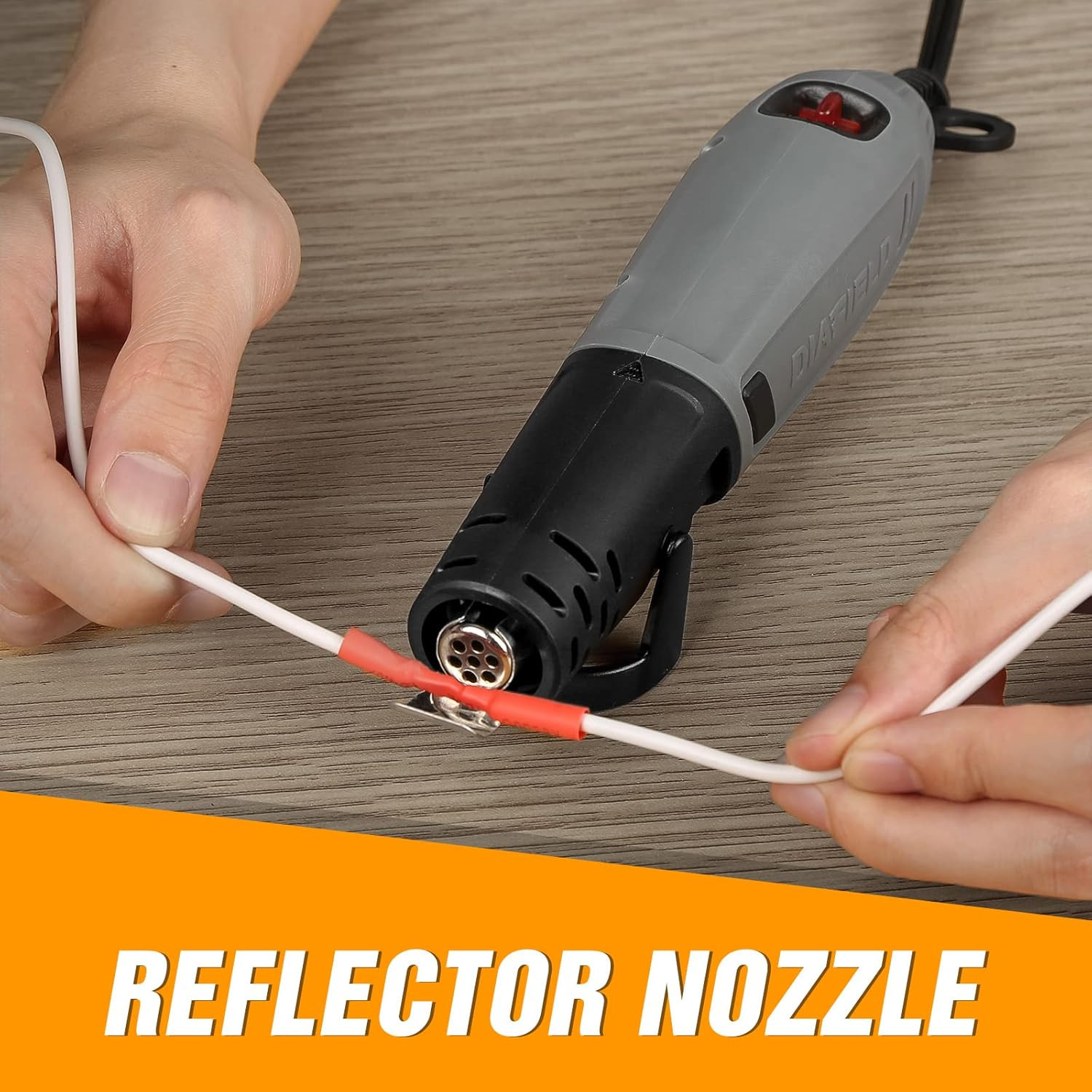 Mini Heat Gun, 2 Temp Setting 302℉-842℉ Fast Heat Hot Air Gun Tool with Reflecto