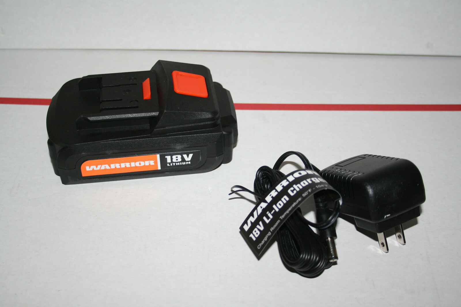 Warrior 18V Lithium Battery Pack 1.3 Ah With Charger LED Status Indicator 58389
