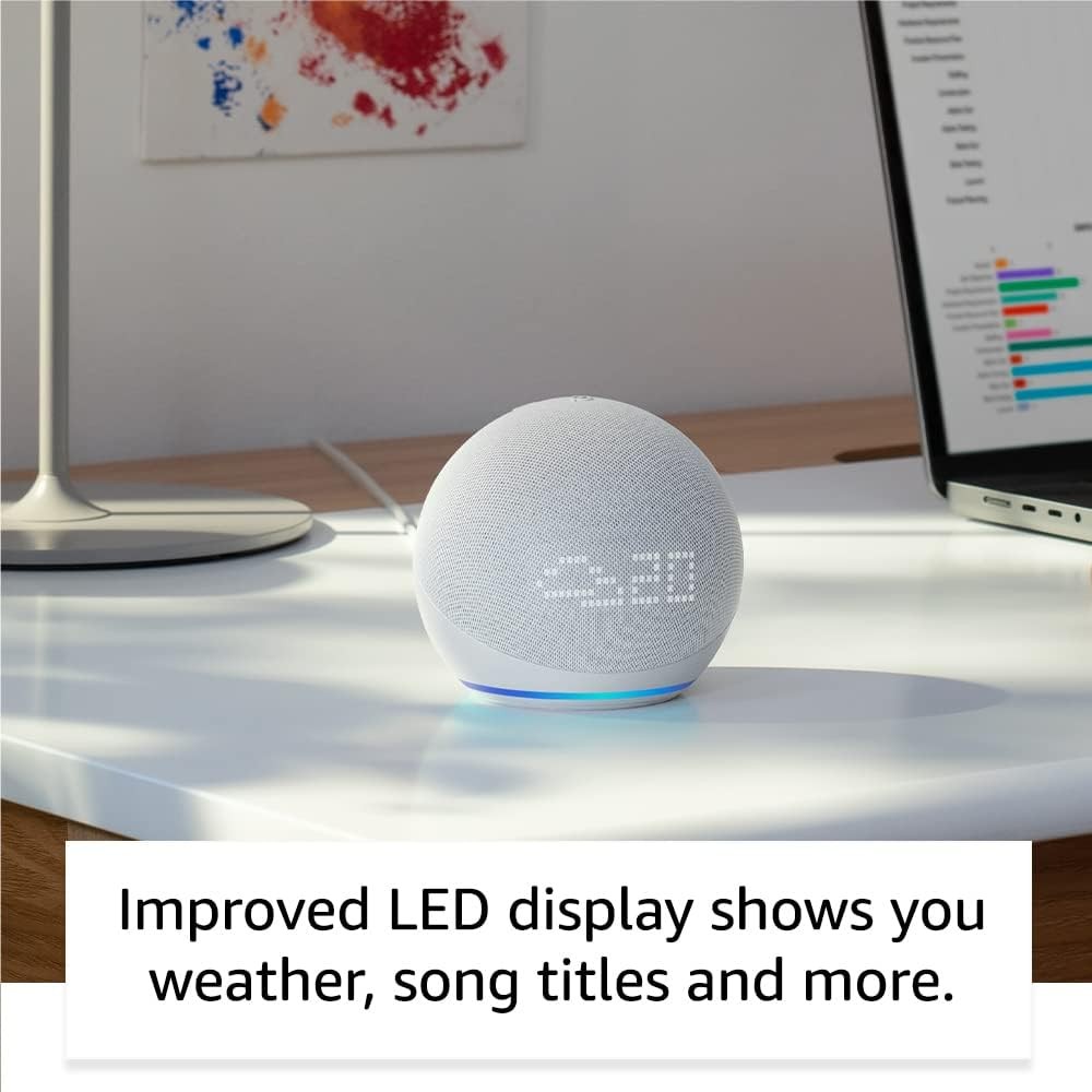 Amazon Echo Dot 5th Gen Smart Speaker with Clock Alexa WiFi BT – Cloud Blue