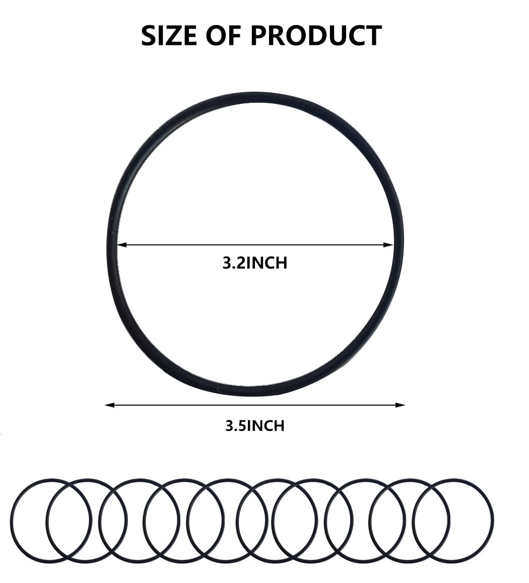 10 Pcs 3.5″ O.D. Replacement O-Rings for Reverse Osmosis Water Filter Housing