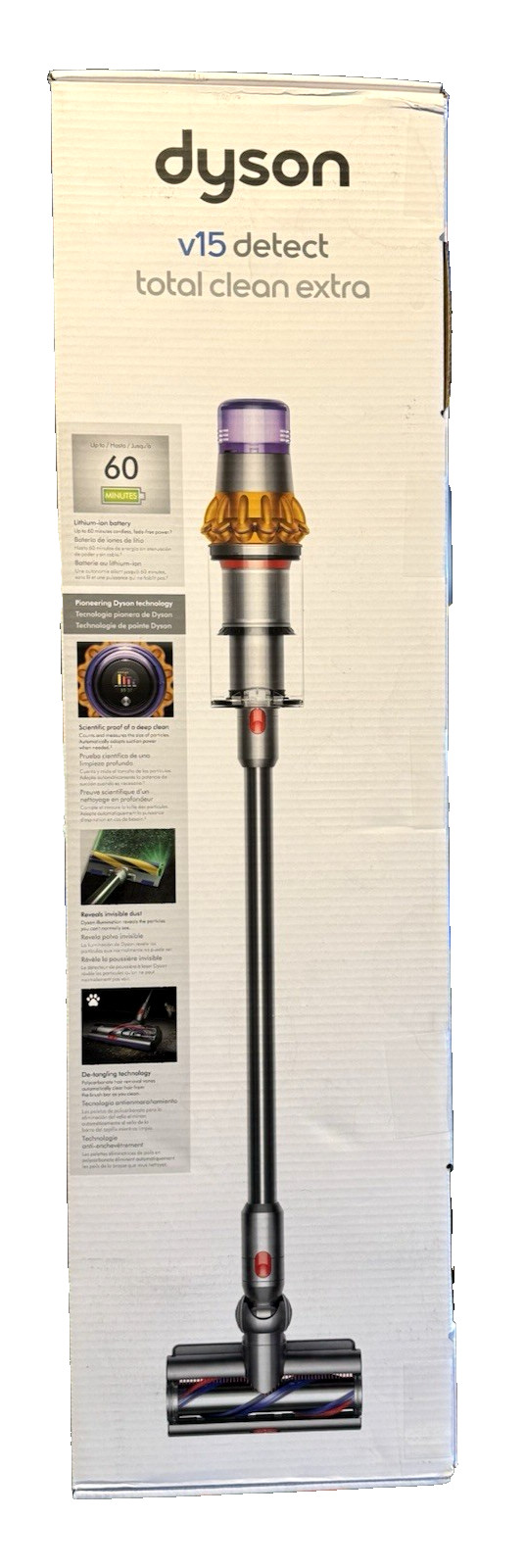 Dyson V15 Detect Total Clean Extra Cordless Vacuum – Yellow/Nickel. NIB.