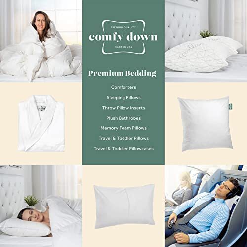 ComfyDown – Euro Square Pillow Insert FEATHER / DOWN Sham Stuffer – ALL SIZES!!