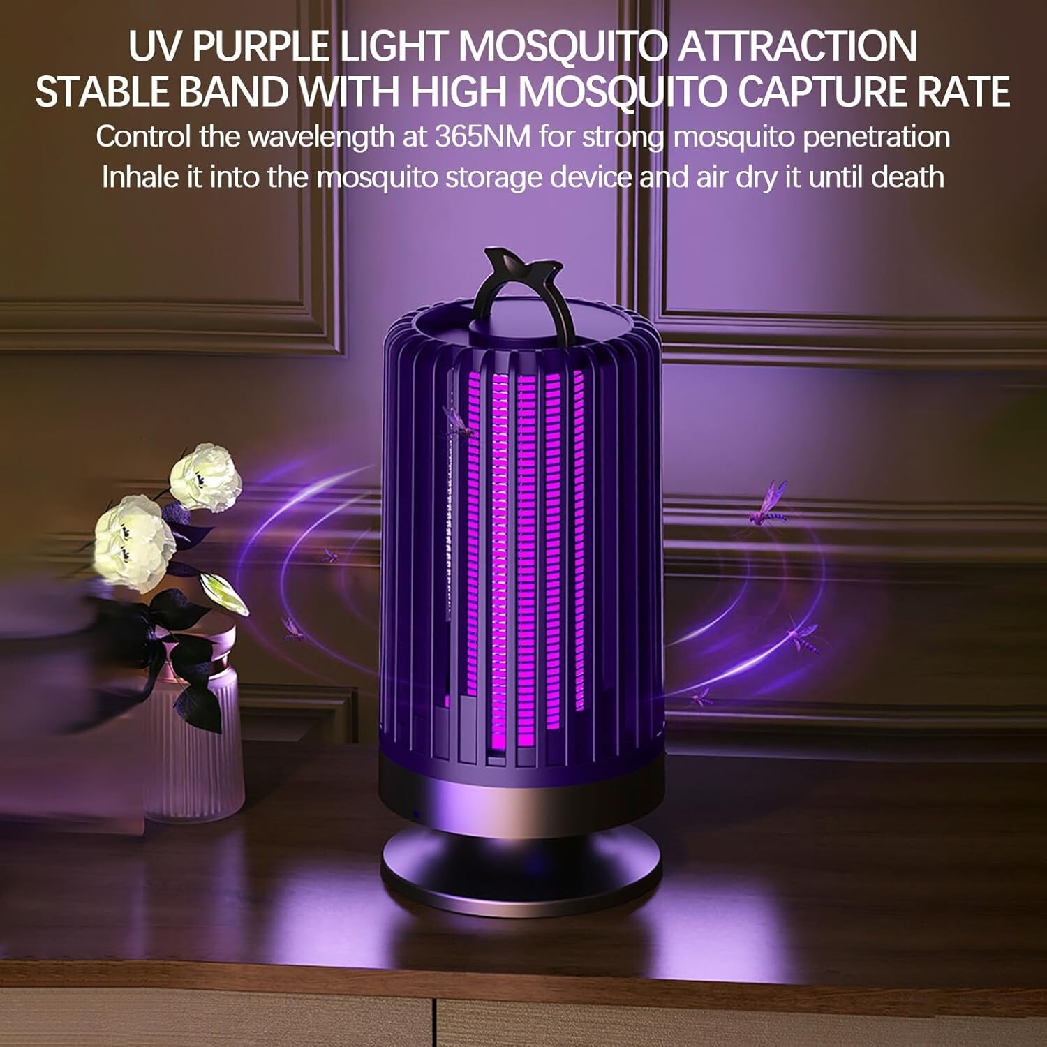 Mosquito Zapper,Electric Flying Insects Zapper Indoor with ABS Plastic Outer