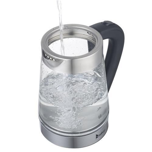 Boiler Kettles 1100W 2.5L Electric Glass Hot Water Kettle Tea Pot Coffee Sliver
