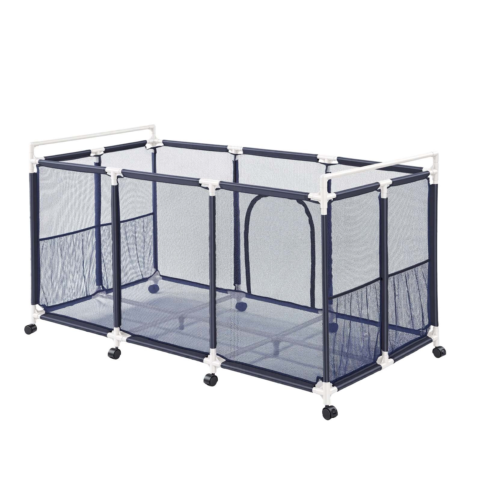 Rolling Pool Toy Storage Bin Organizer w/ Plastic / Metal Frame 8 Optional Size
