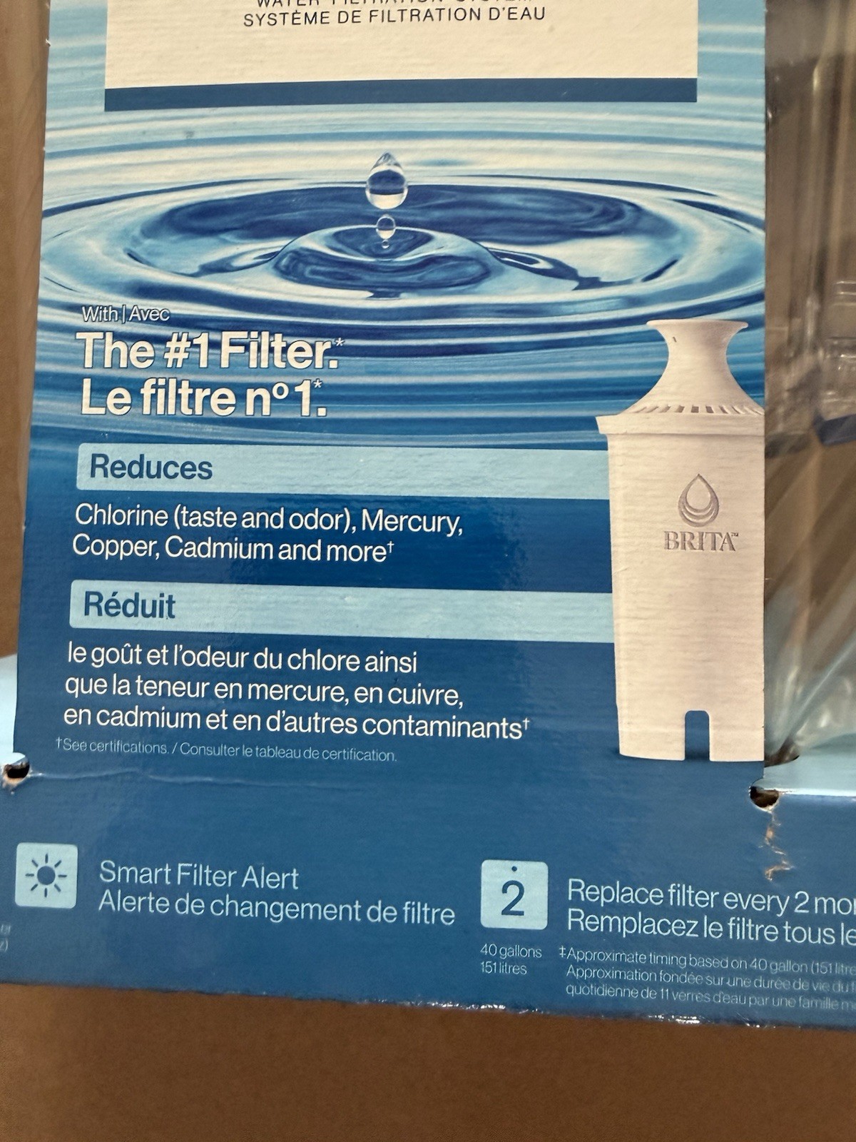 Brita Water Filter Pitcher 6 Cup with 1 Standard Filter, BPA Free – Blue