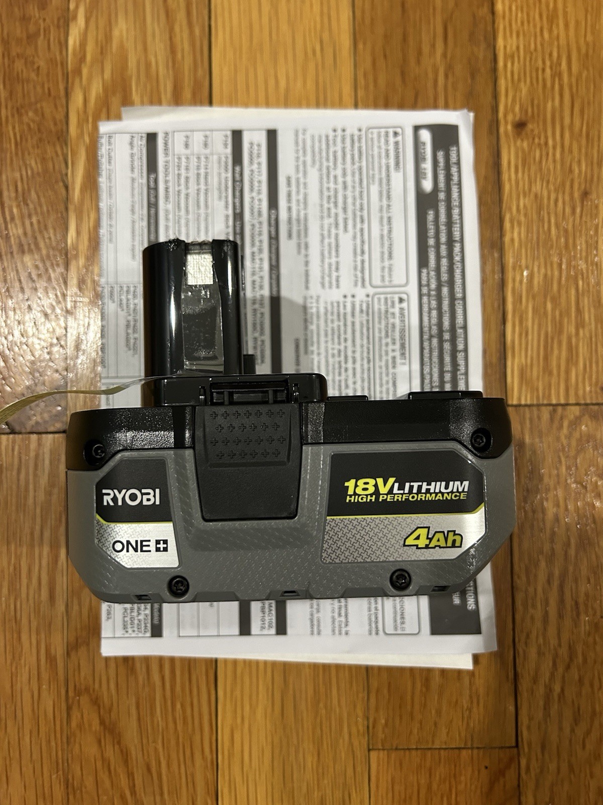 GENUINE RYOBI ONE+ 18V LITHIUM 4.0AH 4.0 PBP004 HIGH PERFORMANCE BATTERY NEW