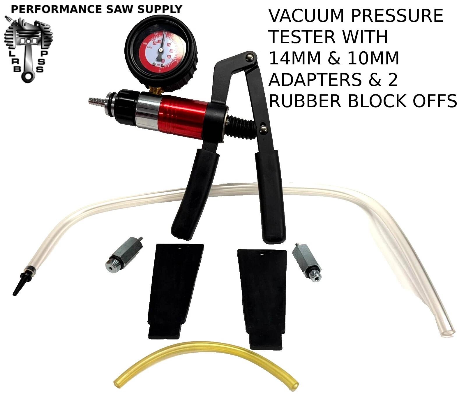 CHAIN SAW 2 STROKE VACUUM PRESSURE KIT WITH TEST ADAPTERS RUBBER BLOCK OFF
