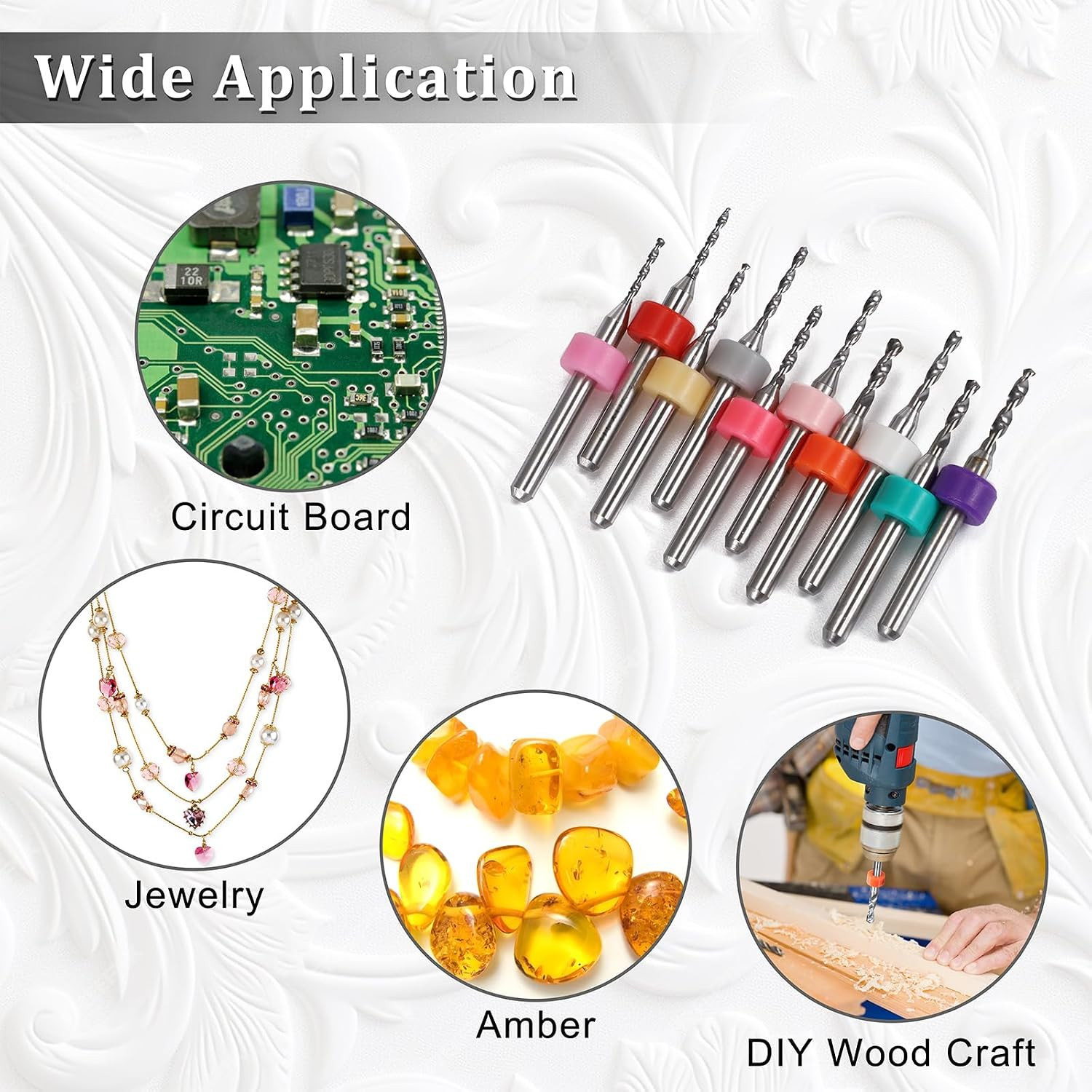 40PCS PCB Drill Bits from 0.1Mm-3.0Mm Micro Drill Bits Set, Spiral Flute