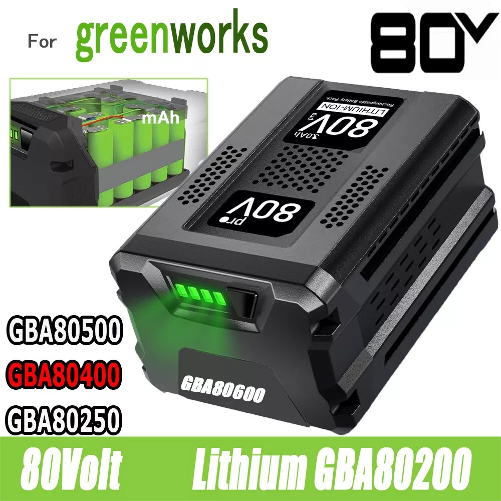 Battery FOR Greenworks 80V Lithium Ion 5.0Ah Rechargeable Li-ion BAB727 GBA80200