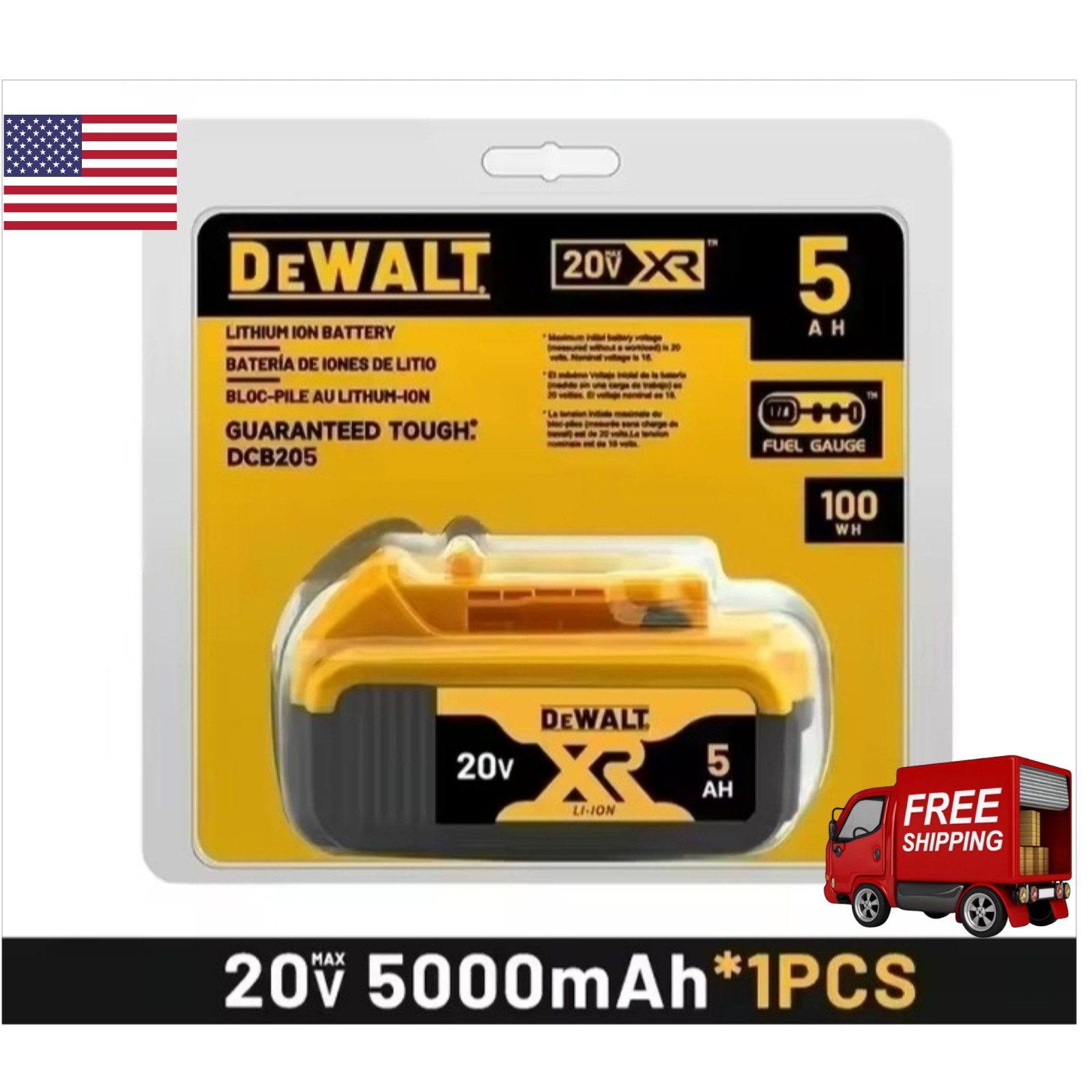DCB206 20V Max Premium XR 6.0Ah Lithium-Ion Battery SAME DAY FREE US SHIP