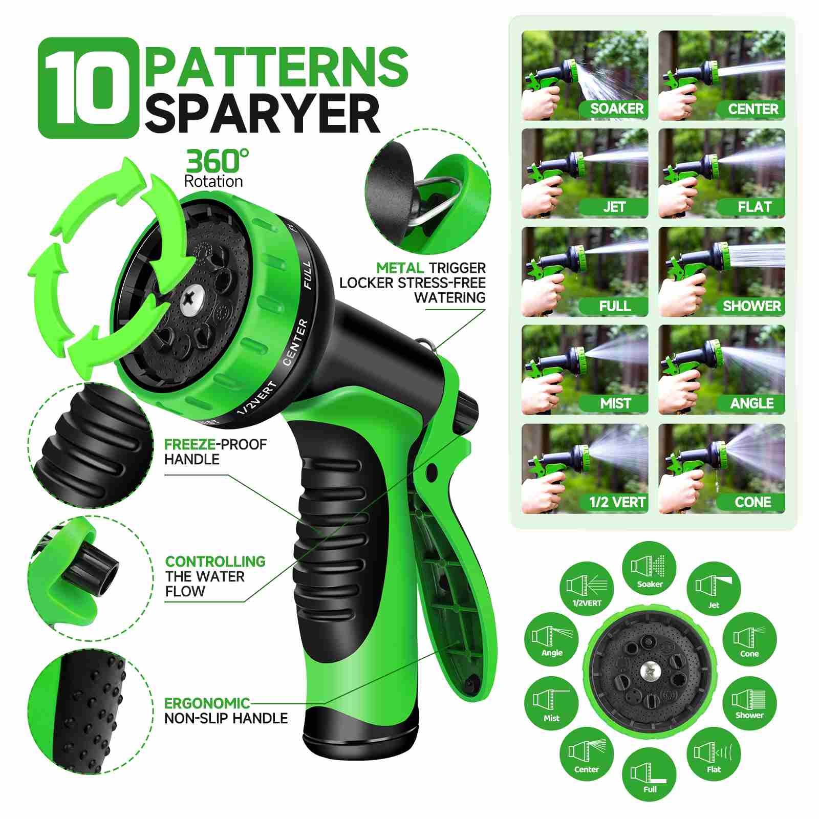 Outdoor Expandable Flexible Garden Water Hose Magic Pipe 20/40/60/80/120ft