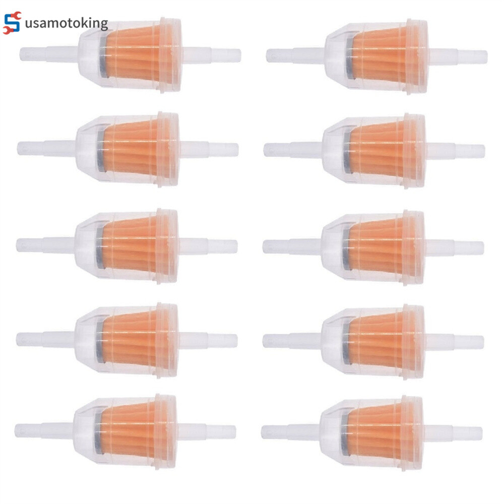 10Pcs 1/4″ 6mm/8mm Inline Gas Fuel Filter For Engine Lawn Garden Mower Kohler