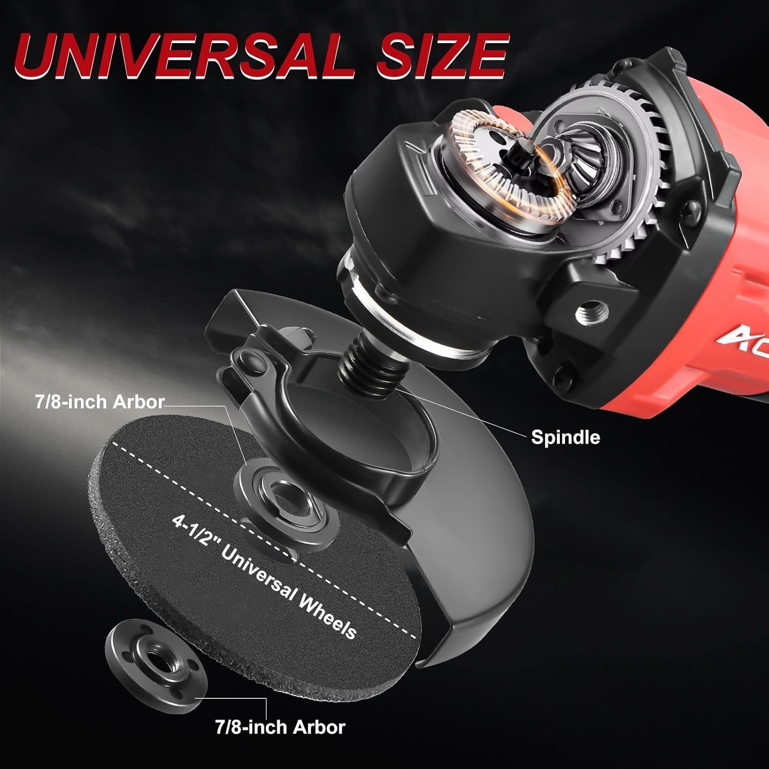 21V Cordless Angle Grinder Tool, 4-1/2 Inch Power Brushless Cut Off Grinder, …